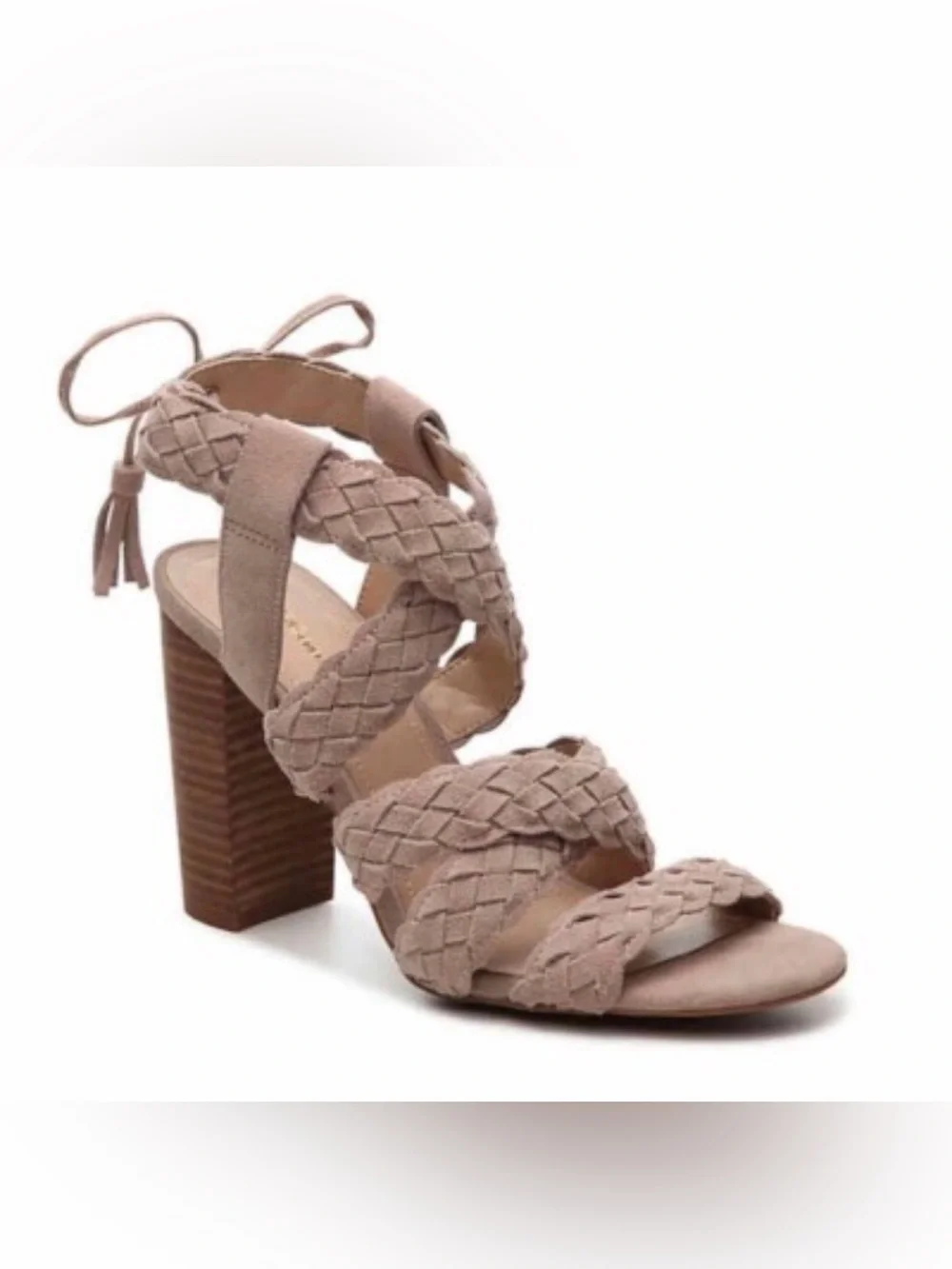 BCBGeneration Ledina braided suede ankle tie‎ heels Brand new size 6!M